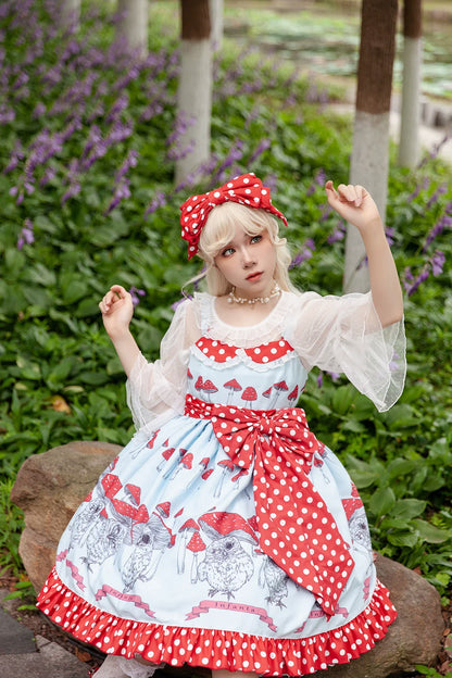 Infanta - Mushroom - Sweet Lolita JSK Dress Printing Dress Short Sleeve Shirt