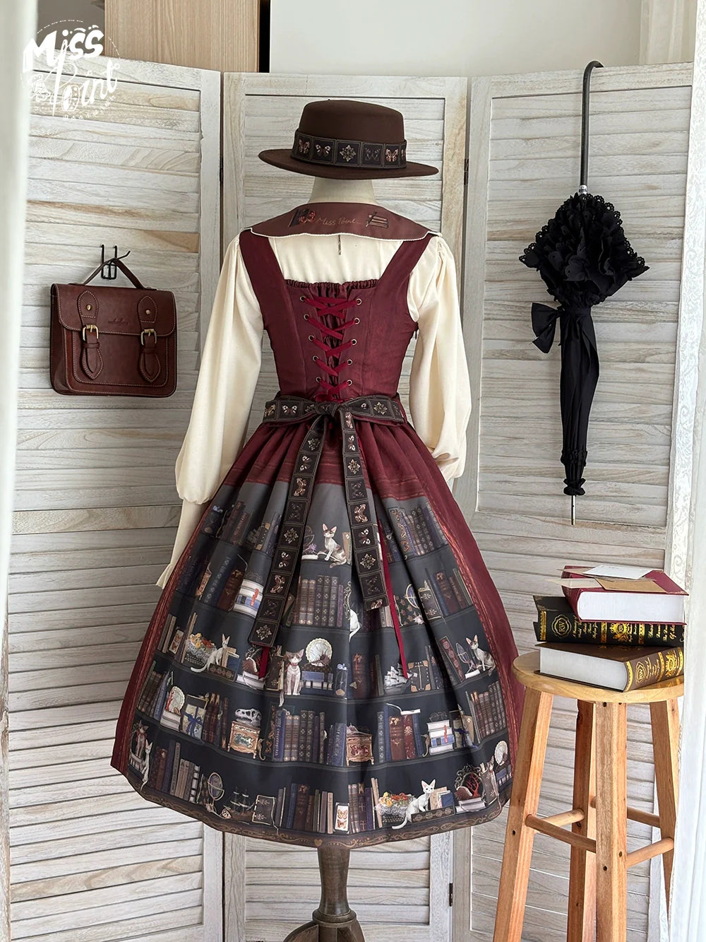 Miss Point - German Bookshelf - Classic Lolita Printed JSK Dress