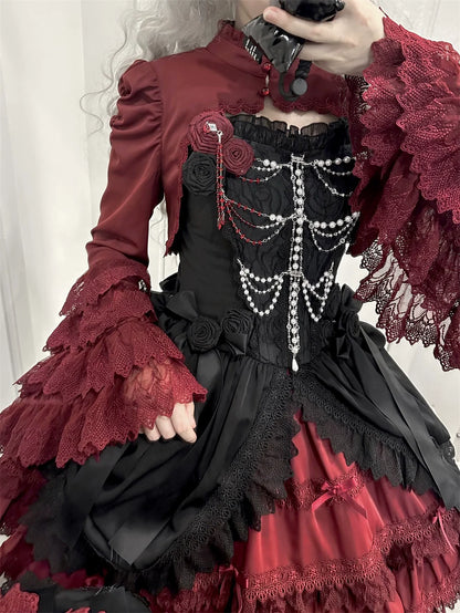 LeMiroir - Saint - Gothic Lolita Bolero Skirt Mermaid Dress Corset