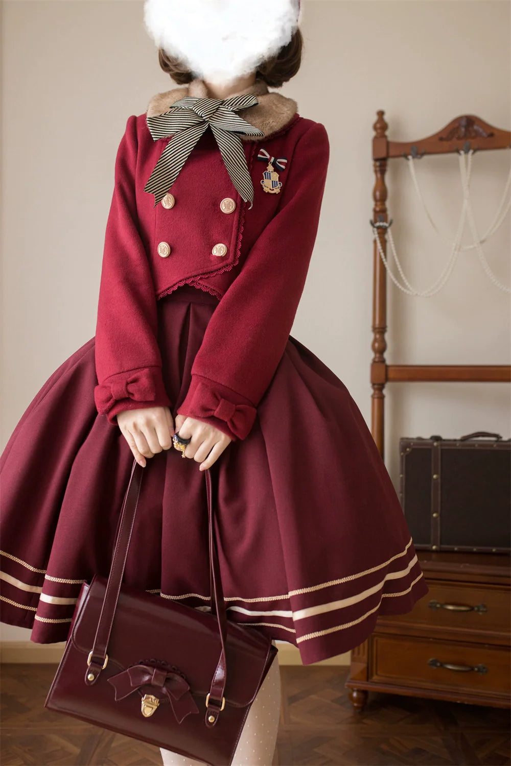 LeMiroir - Winter Solstice - Elegant Lolita Winter Short Coat & SK