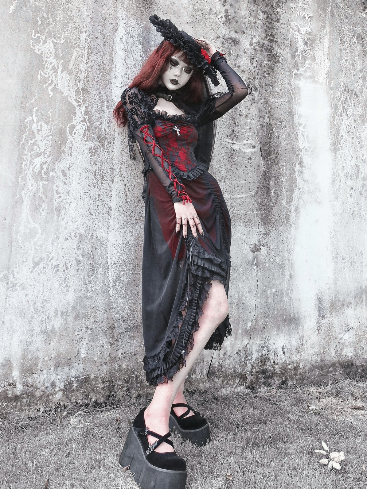 Blood Supply - Drawstring Christmas Gothic Lolita Long Dress