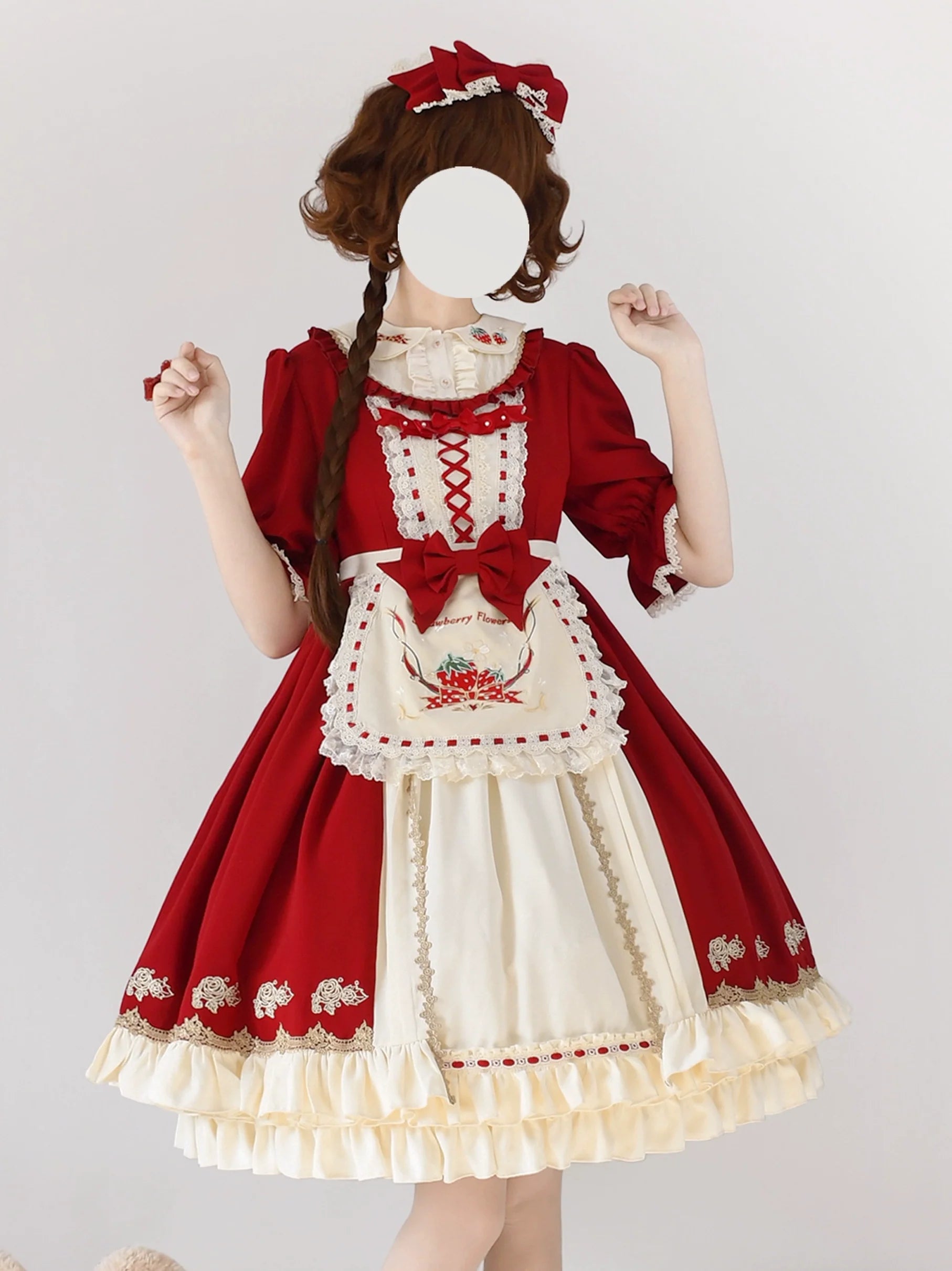 Strawberry Witch - Tochigi Girl - Sweet Lolita Strawberry Embroidered Dress