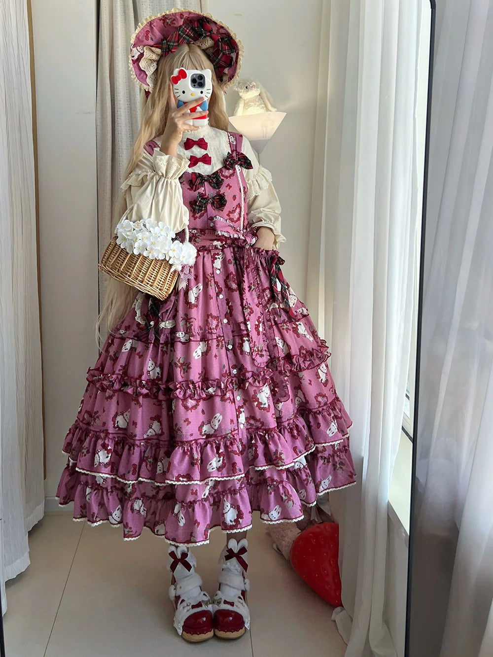 Miss Point - Forest Berry Bunny - Sweet Lolita JSK Elegant Bunny Print Dress