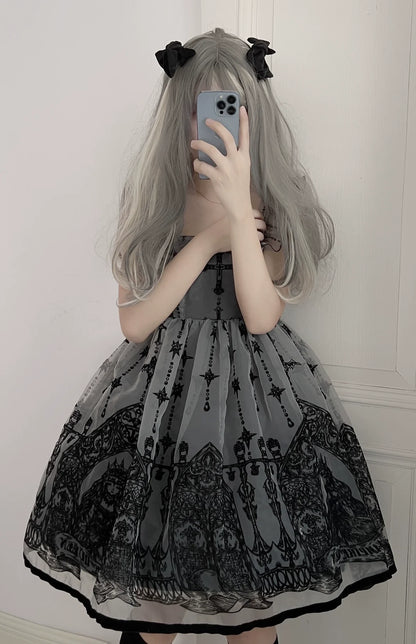 Sugar Girl - Cross Witch - Gothic Lolita Jumper Dress Suspender Dress