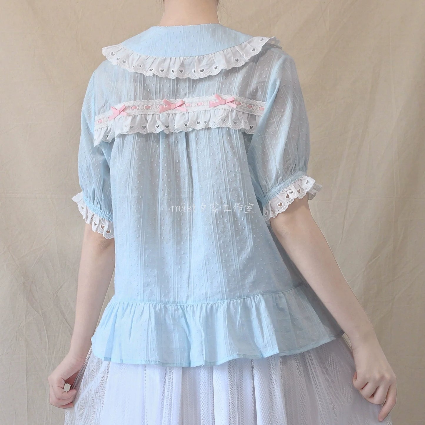 MIST - Cotton Sweet Lolita Blouse, Peter Pan Collar