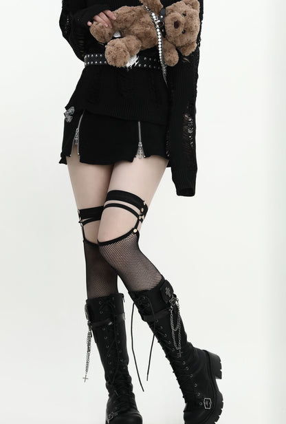 Arrive on the first floor - Punk Lolita Lace Stockings