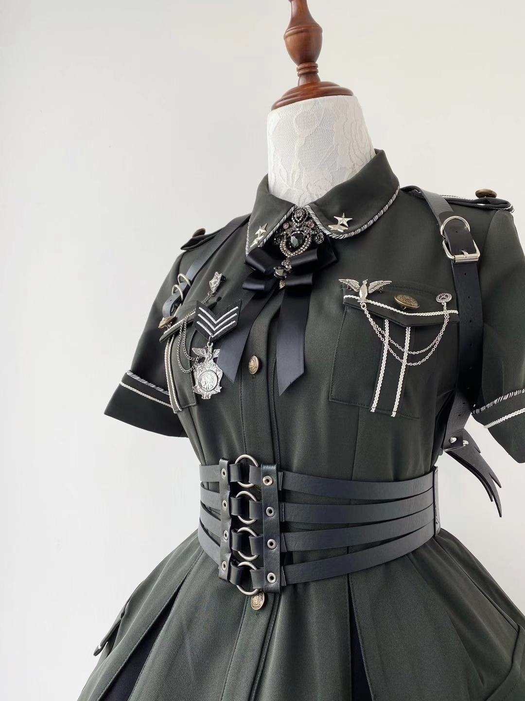 Your Highness - Evil Python 2.0 - Military Lolita Gothic OP Dress