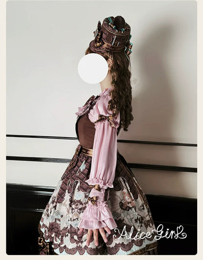 Alice Girl - Bear Chocolate Bar - Kawaii Lolita JSK & Salopette Dress