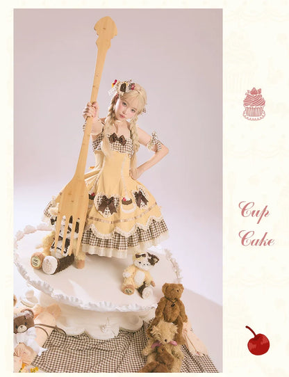 Mademoiselle Pearl - Cup Cake - Sweet Lolita OP Dress Kawaii Lolita JSK SK