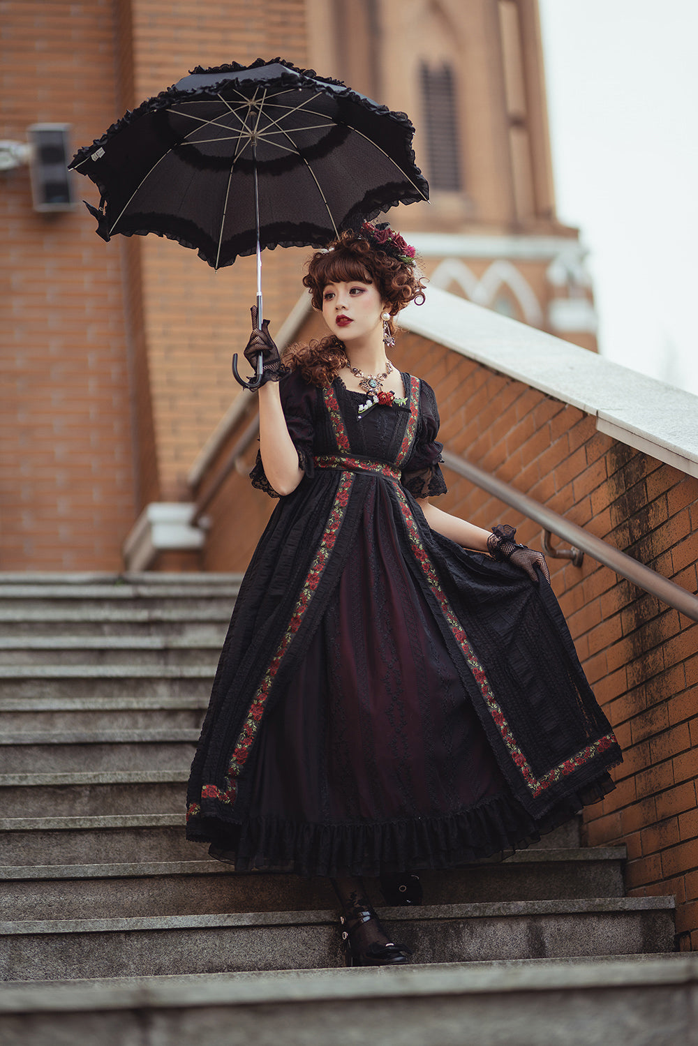 Miss Point - The Sally Gardens - Elegant Lolita Lotus Sleeves OP Dress