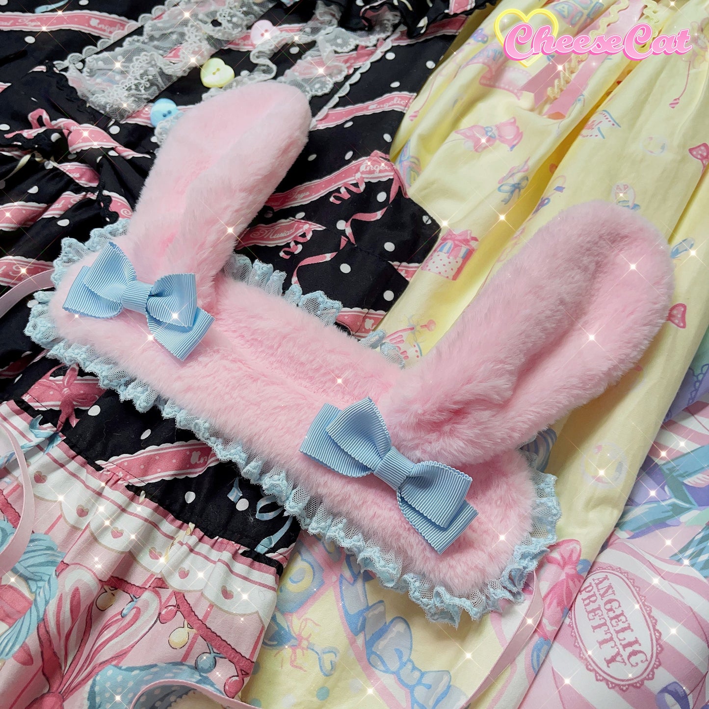 Cheese Cat - Fluffy Lop-Eared Bunny Sweet Lolita Hairband