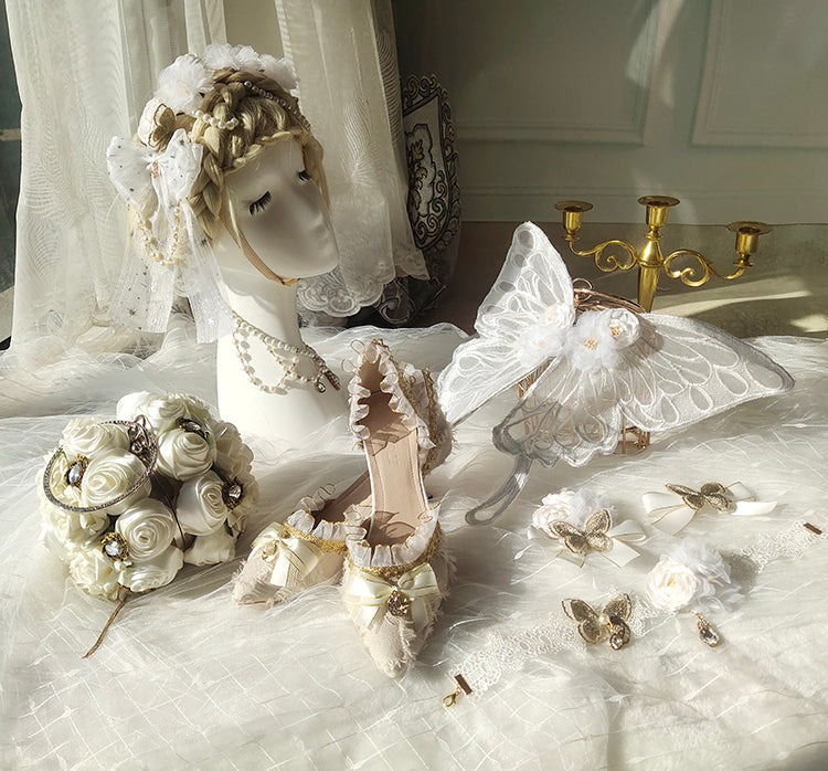 Fairy Tales - Embroidered Gothic Bridal Hairclip Hanfu Lolita Headwear