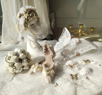 Fairy Tales - Embroidered Gothic Bridal Hairclip Hanfu Lolita Headwear