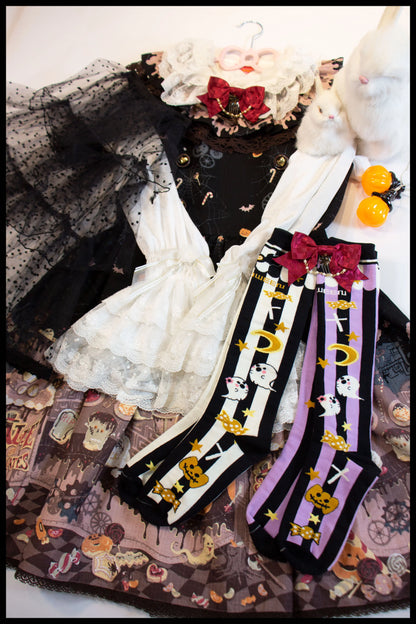 Yukines Box - Gothic Lolita Halloween Pumpkin Bat Socks