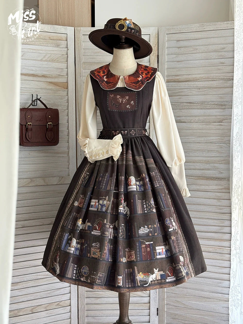 Miss Point - German Bookshelf - Classic Lolita Printed JSK Dress