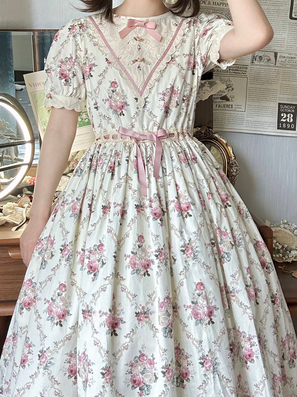 Miss Point - Happy Summer Elegant Lolita Floral OP Dress