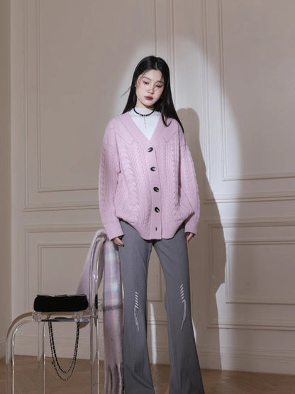 Handmade wool low waist pants【s0000005787】