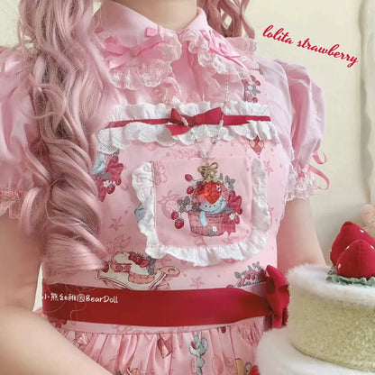 Bear Doll - Sweet Lolita Necklace Strawberry Charlotte Necklace
