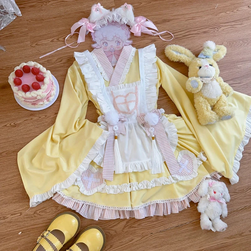 Hanguliang - Sweet Meow Nurse - Maid Lolita Skirt Set Kawaii Lolita Dress