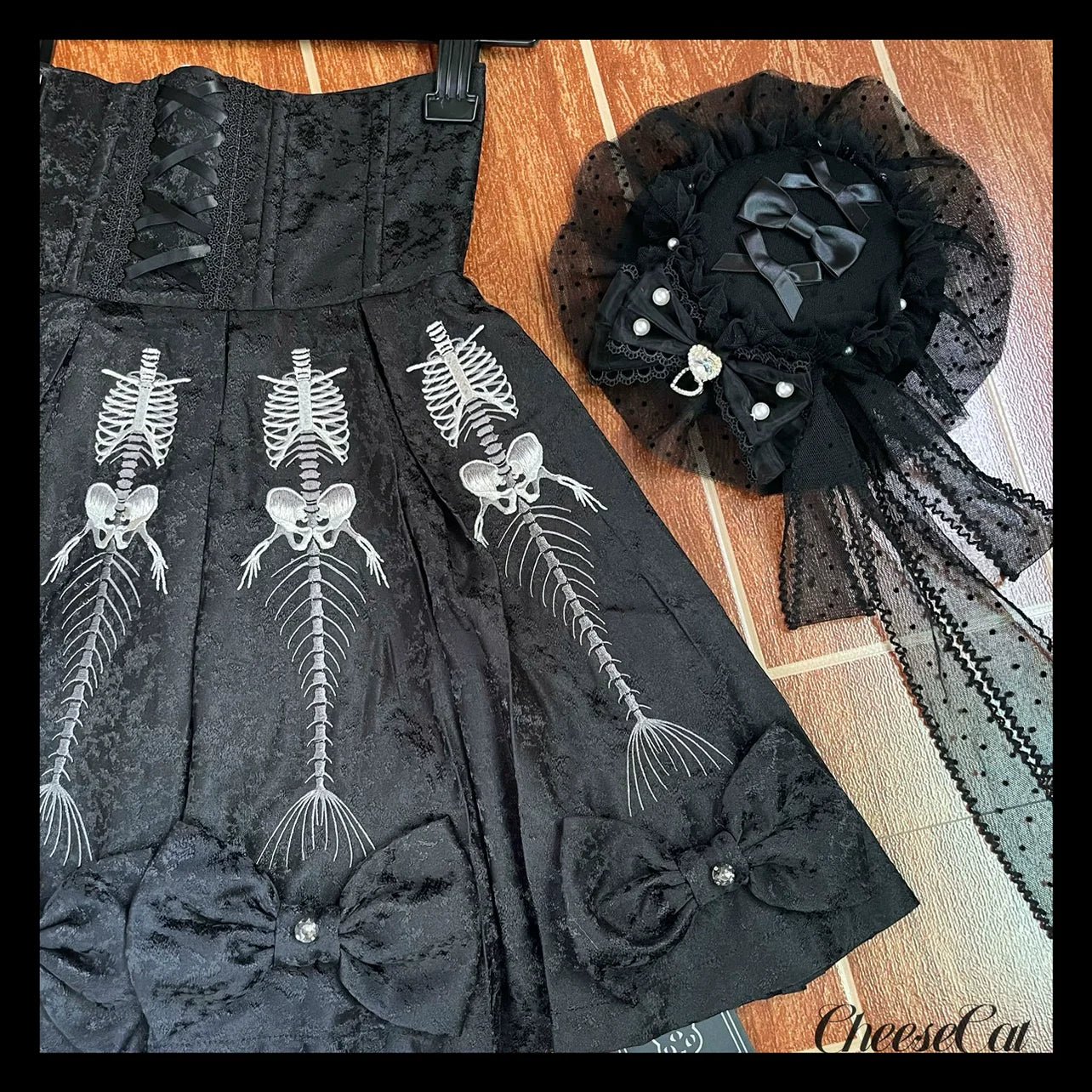 CheeseCat - Handmade Gothic Lolita Hat Anthony Cake Bow Lolita Hearwear