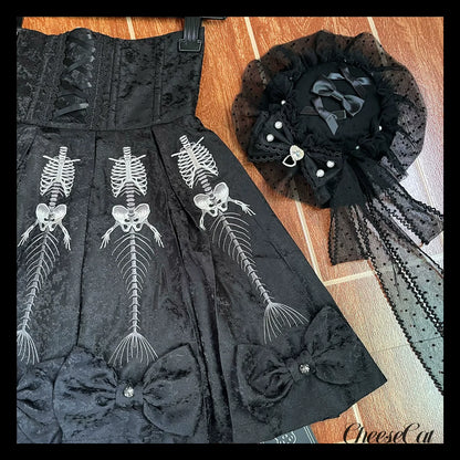 CheeseCat - Handmade Gothic Lolita Hat Anthony Cake Bow Lolita Hearwear