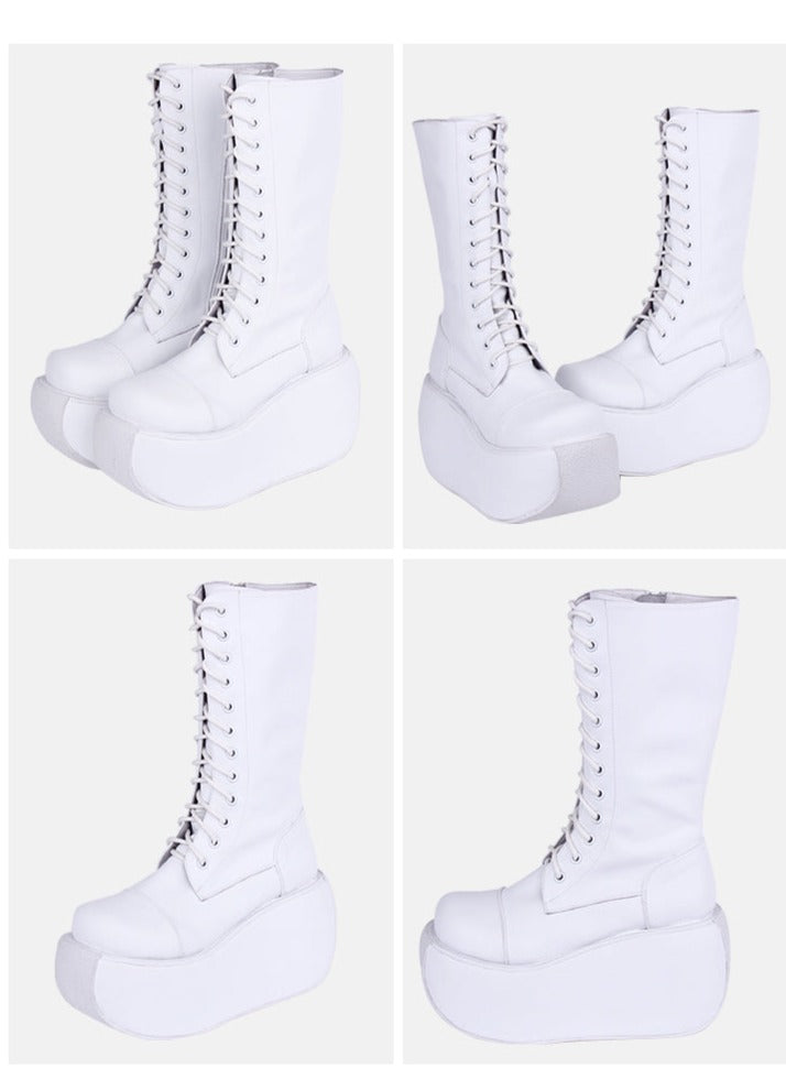 Angelic Imprint - Fashion Crossover Strap Punk Lolita Boots