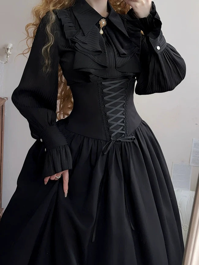 Forest Song - Astris - Reversible Classic Lolita High Waist Fishbone Skirt