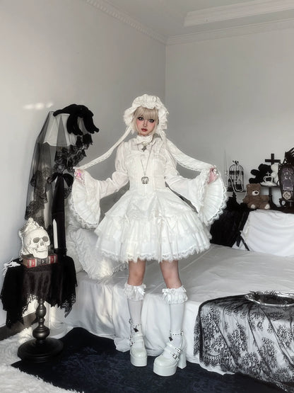 Frozen in time - Bunny Fantasy - Gothic Lolita JSK Dress Princess Sleeve Shirt