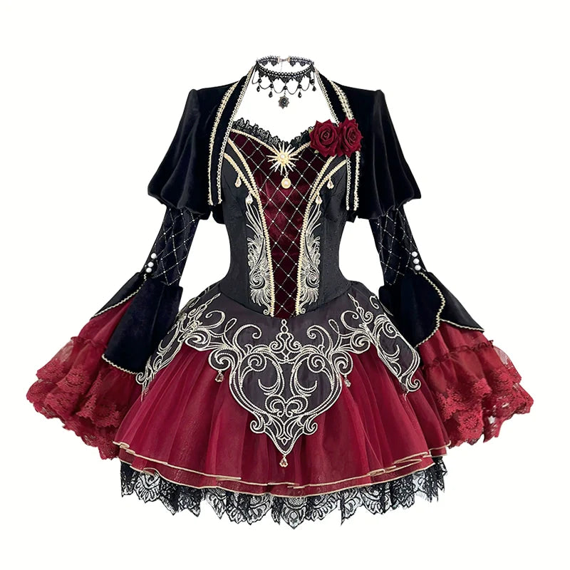 Letters from Unknown Star - Blood Feast - Gothic Lolita JSK Suit Daily Goth Dress