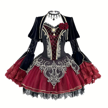 Letters from Unknown Star - Blood Feast - Gothic Lolita JSK Suit Daily Goth Dress
