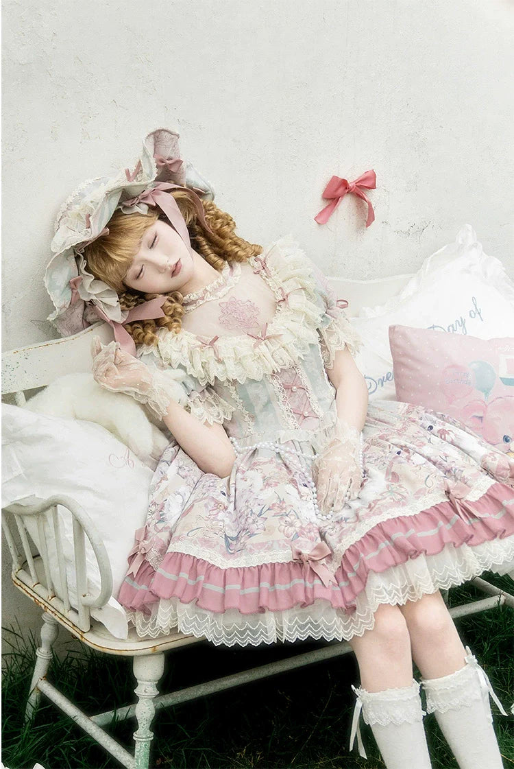 Bolero - Liliana Cat - Sweet Lolita Gorgeous OP Dress with Soft Lace & Organza