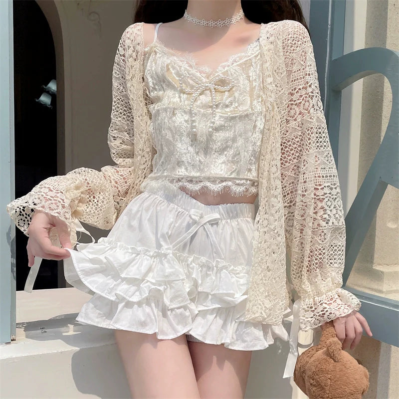 Sugar Girl - Daily Lolita Bloomers Anti-Exposure Pink Ruffle Safety Shorts