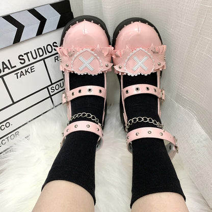 Beauty Bunny - Sweet Academy - Gothic Lolita Shoes Thick Sole Y2K Lolita Shoes