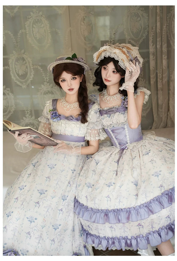 With PUJI - Iris Secret - Twins Lolita Summer Dress, Empire OP, Bodice JSK