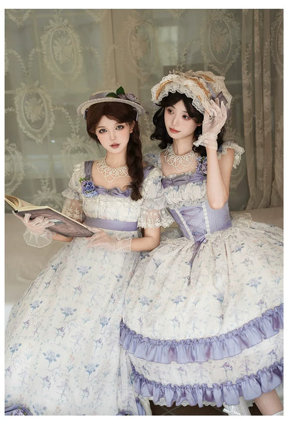 With PUJI - Iris Secret - Twins Lolita Summer Dress, Empire OP, Bodice JSK
