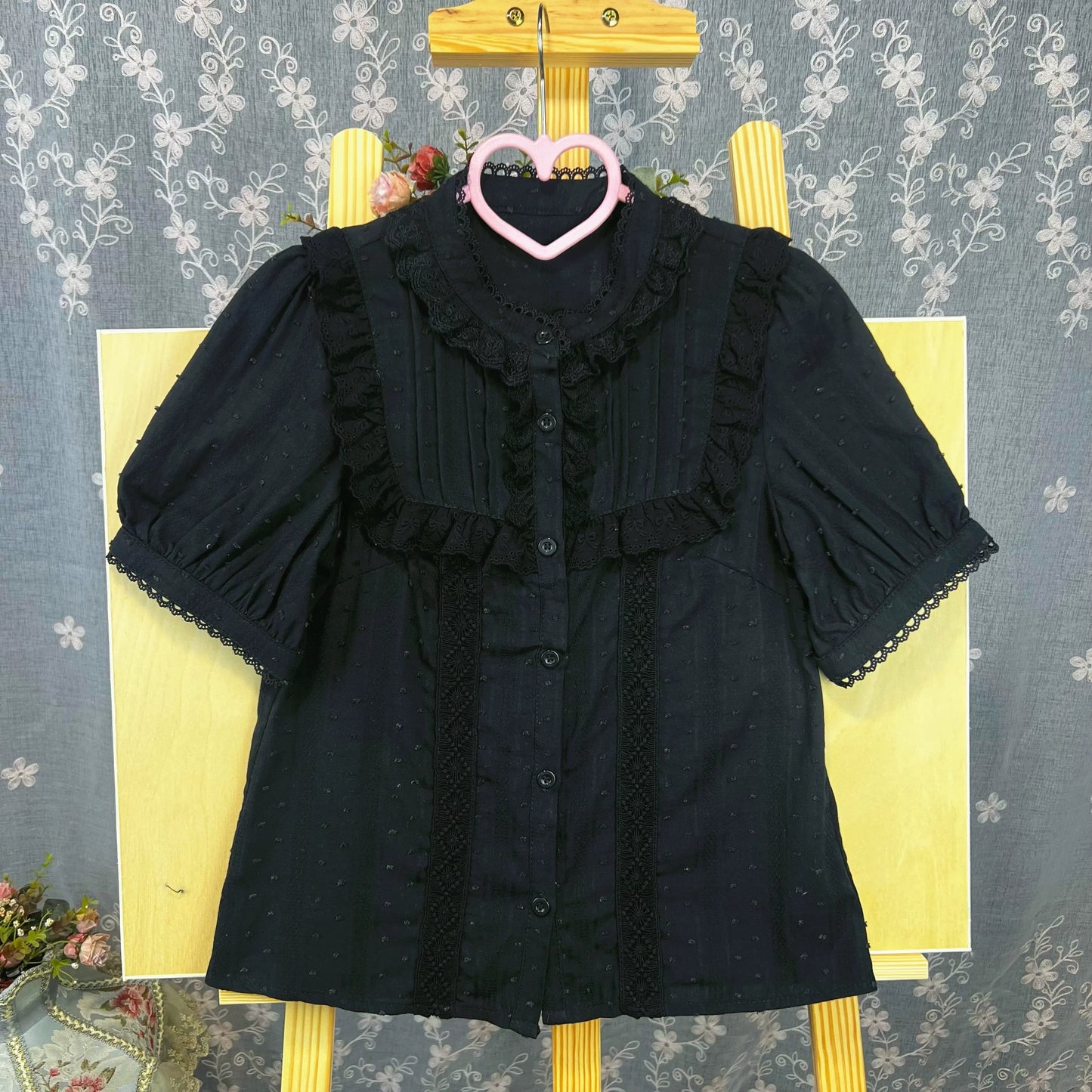 DMFS Lolita - Sweet Lolita Blouse Cotton Summer Short Sleeve Shirt
