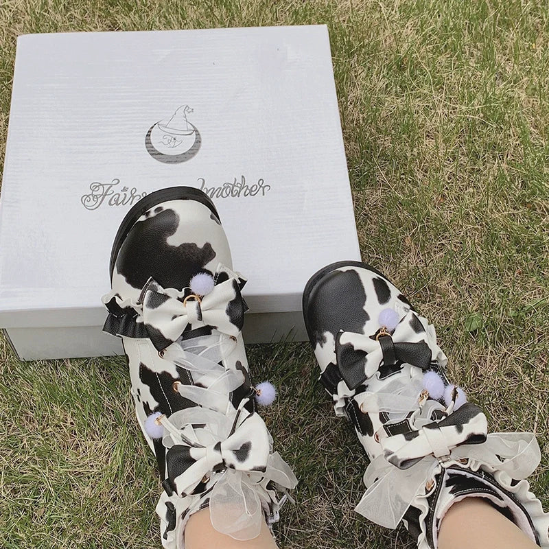 Fairy Godmother - Enthusiastic Ideation - Elegant Lolita Shoes Fleeced Short Martin Boots