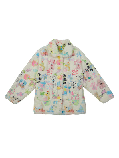 Printed Plush Warm Jacket