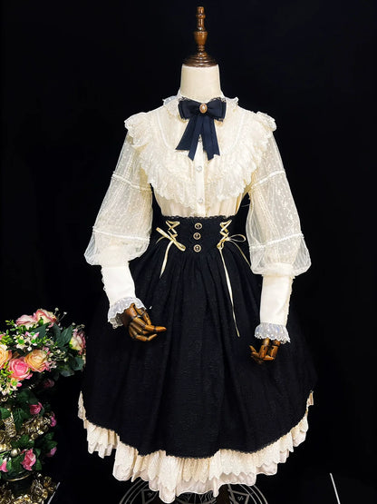 DMFS Lolita - The Heart of the Rose - Elegant Retro Lolita Skirt High Waist SK Blouse
