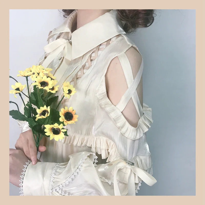 OCELOT - Lolita Blouse Yuelong Poem Long Sleeve Inner Shirt