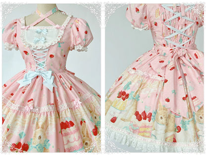 Dark Star Island - Honey Bunny Cake - Sweet Lolita JSK/OP/Strap SK/Shirt