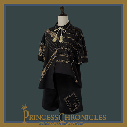 Princess Chronicles - Dark Fairy Tale - Ouji Lolita Casual Shorts Shirts