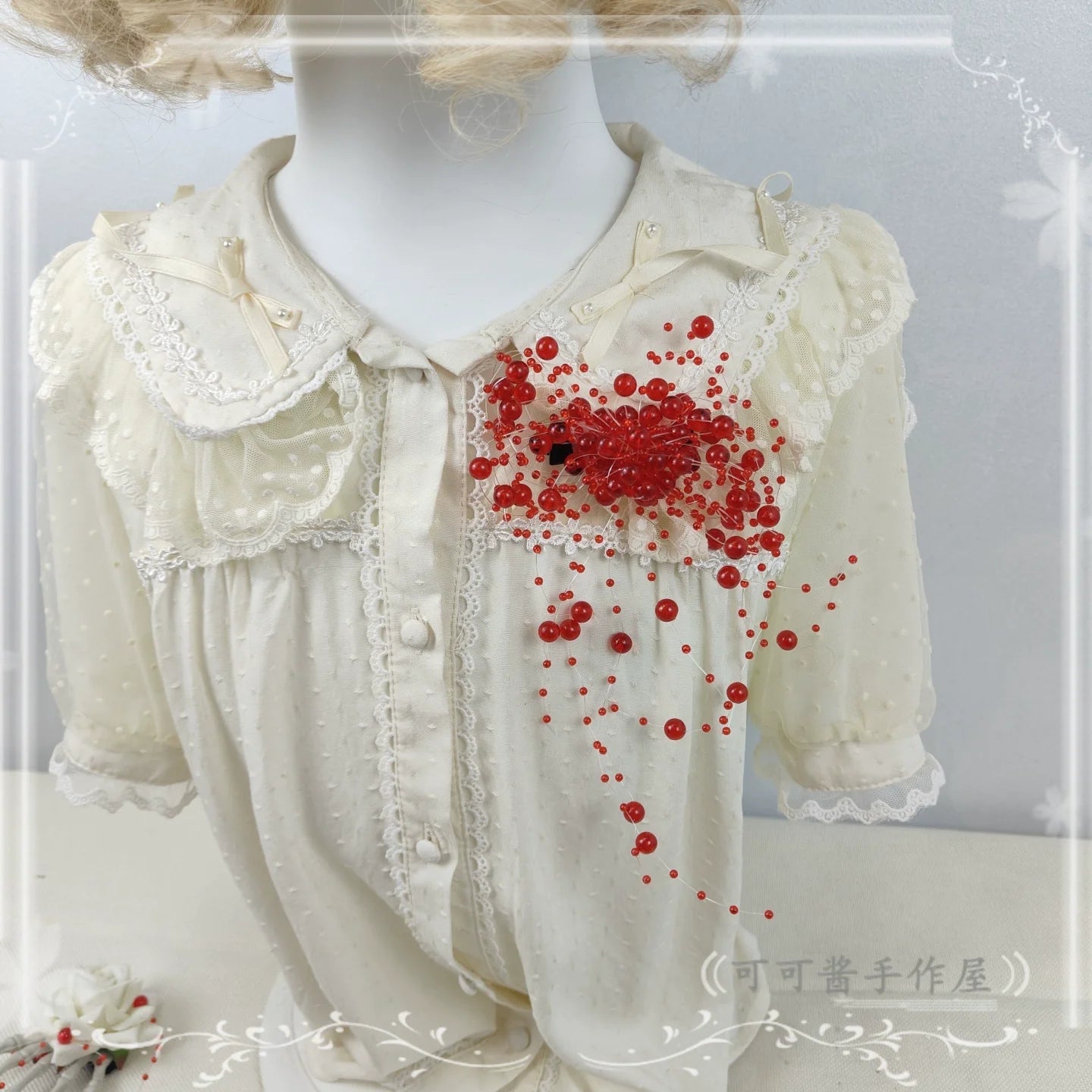 Cocoa Jam - Halloween Gothic Lolita Accessories, White Bride Style