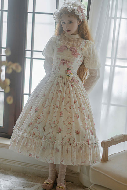 Miss Point - Customized Wood Rose 2.0 Elegant Vintage Jumper Dress