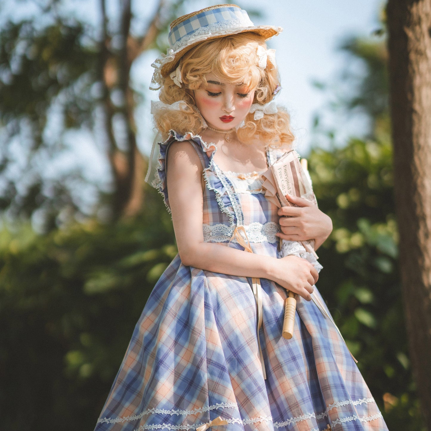 Miaoplus - Sweet Lolita Plaid JSK Multicolors Lucky Bag