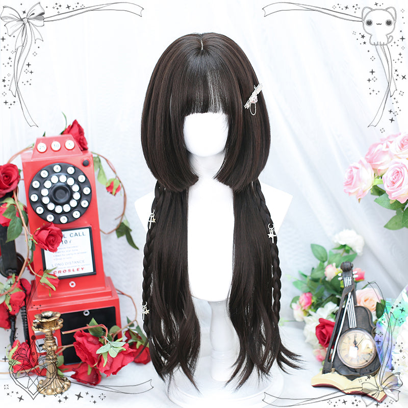 Dalao Home - Sweet  Lolita Hime Cut Long Curly Wig Multicolor