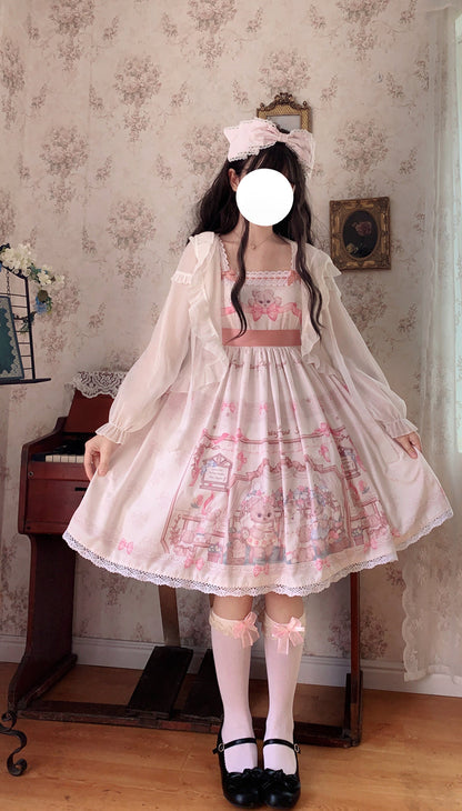Sugar Girl - Bear Tea Party - Sweet Lolita JSK and Headdress