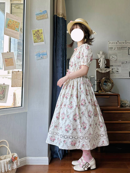Miss Point - Happy Summer Elegant Lolita Floral OP Dress