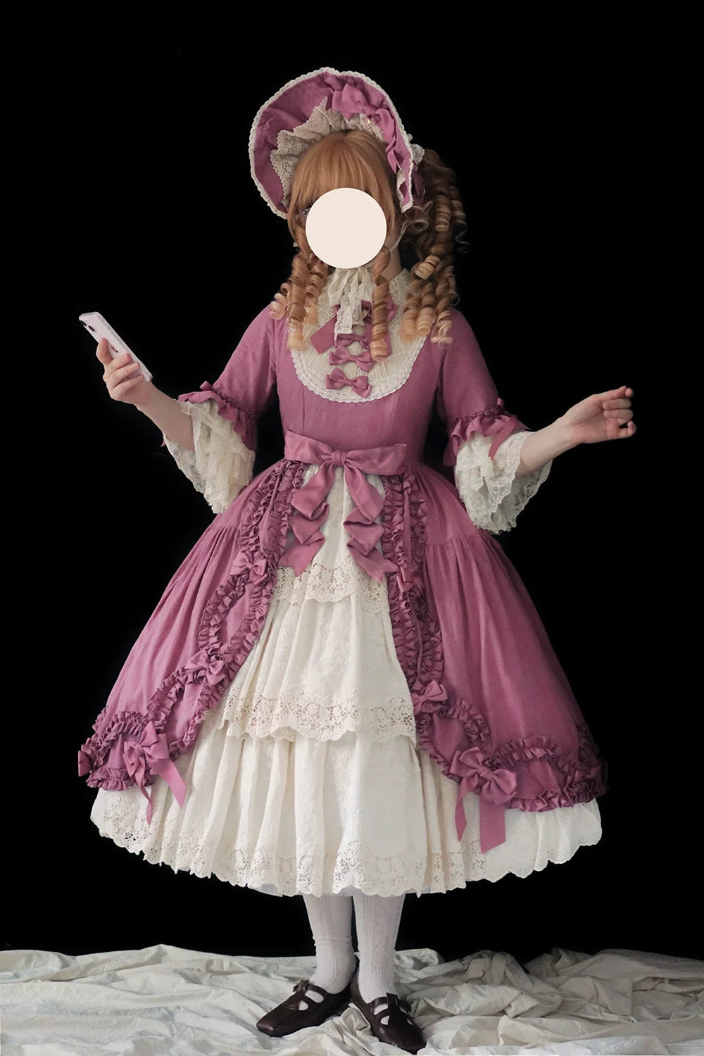 Miss Point - Lilyka Garden - Classic Lolita OP Dress Set Elegant Floral Wall Princess Sleeve