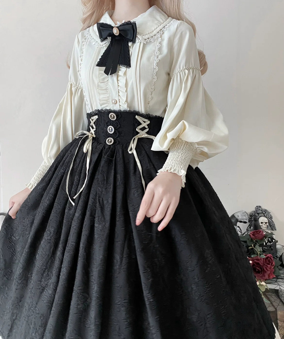 DMFS Lolita - Classic Lolita Blouse Mutton Sleeves Lolita Shirt